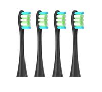 hGiesXgyN 2/4/6 cabezales de repuesto suaves para Oclean X/X PRO/Z1/F1 Cabezales de cepillo azul Dupont Sonic cepillo de dientes boquillas de cerdas al vacío (4 unidades, negro)
