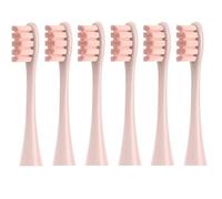 hGiesXgyN 2/4/6 cabezales de repuesto suaves para Oclean X/X PRO/Z1/F1 cabezales de cepillo azules Dupont Sonic cepillo de dientes boquillas de cerdas de vacío (6 piezasSPink)