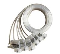 hGiesXgyN Línea de Manguera de Tubo de Tinta UV de 1,3 m y 6 Colores con Tuercas de Tornillo de Amortiguador pequeño Cuadrado Compatible con Impresora Epson R330 R290 T50 L800 1390(Transparent White)