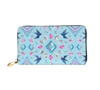 HGIUYDRD Bonita cartera para mujer con estampado de pastor alemán, elegantes carteras pequeñas compactas con diseño de dos caras de impresión completa, Cuatro golondrinas, Talla única