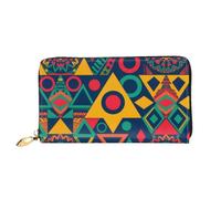 HGIUYDRD Bonita cartera para mujer con estampado de pastor alemán, elegantes carteras pequeñas compactas con diseño de dos caras de impresión completa, Patrones geométricos, Talla única