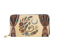 HGIUYDRD Cartera de mujer con estampado de fútbol en el agua, elegantes carteras pequeñas compactas con diseño de dos caras de impresión completa, Flores y plumas, Talla única