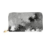 HGIUYDRD Cartera para mujer con estampado de cuadrícula irregular, elegantes carteras pequeñas compactas con diseño de dos caras de impresión completa, Graffiti gris, Talla única