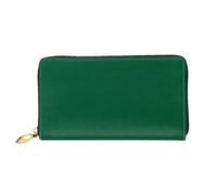 HGIUYDRD Cartera para mujer con estampado verde oscuro, elegantes carteras pequeñas compactas con diseño de impresión completa de dos caras, verde oscuro, Talla única