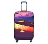 HGIUYDRD Funda de equipaje con estampado de nubes blancas, fundas de maleta para equipaje con tela elástica elástica, cuatro tamaños, Desierto morado, XL