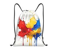 HGIUYDRD Mochila ligera con cordón y diseño de silueta de la Estatua de la Libertad, elegante bolsa de gimnasio y bolsa de playa para viajes y fitness, Tinta de color, M