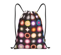 HGIUYDRD Mochila ligera con cordón y estampado de rayas de margaritas, elegante bolsa de gimnasio y bolsa de playa para viajes y fitness, Cosmic Dot Star, M