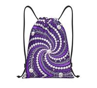 HGIUYDRD Mochila ligera con estampado de burbujas pequeñas con cordón, elegante bolsa de gimnasio y bolsa de playa para viajes y fitness, Cadena de perlas, S