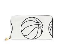 HGIUYDRD Sketch - Cartera para mujer con estampado de baloncesto, elegantes carteras pequeñas compactas con diseño de dos caras de impresión completa, Sketch Baloncesto, Talla única