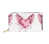 HGIUYDRD The Point of Palm Print - Cartera para mujer, elegante y compacta con diseño de dos caras de impresión completa, Alas de amor, Talla única
