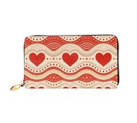HGIUYDRD The Point of Palm Print - Cartera para mujer, elegante y compacta con diseño de dos caras de impresión completa, Corazón ondulado, Talla única