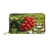 HGIUYDRD The Point of Palm Print - Cartera para mujer, elegante y compacta con diseño de dos caras de impresión completa, Latido del corazón del día de, Talla única
