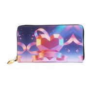 HGIUYDRD The Point of Palm Print - Cartera para mujer, elegante y compacta con diseño de dos caras de impresión completa, Ribbon Love, Talla única