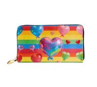 HGIUYDRD The Point of Palm Print - Cartera para mujer, elegante y compacta con diseño de dos caras de impresión completa, Globo arcoíris, Talla única