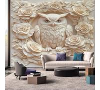 hgjdjhnf Papel pintado fotográfico de búho con patrón de modelo 3D para sala de estar y dormitorio, decoración de pared, 430 cm x 300 cm.