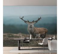 hgjdjhnf Papel pintado fotográfico de ciervos, papel pintado no tejido con motivos de animales salvajes, decoración de paredes para sala de estar y dormitorio, 150 cm x 105 cm.