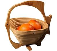 HGJHJJHK 11x 11.8 pulgadas Canasta de frutas de bambú plegable, cesta de fruta seca plegable, cesta de bocadillos de madera, soporte creativo de tazón para la mesa de cocina, pescado, constructivo23