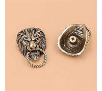 HGJHJJHK 2 PCS Solid Brass Lion Head Head Conchos Rivets Rivets de Cuero Decoración de la Billetera de Bolsas de Cuero, constructivo23