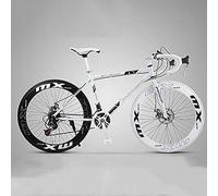 HGJHJJHK 2024 Nuevo 26 Pulgadas Manejo Curvo de Bicicleta de montaña Ciclismo de 24 velocidades Bicles Delanteros y Traseros Bicicletas de Marco de Acero Alto en Carbono para Mujeres Hombres Adultos,