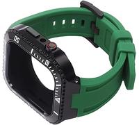 HGJHJJHK Actualización de la Cubierta de aleación de Zinc con Correa de Reloj de Silicona Suave, para el Kit de modificación S8 7 45 mm Bisel de Marco de Metal, para iwatch se 6 5 4 44 mm