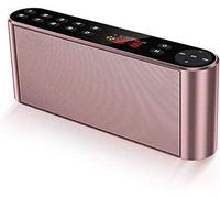 HGJHJJHK Altavoz portátil inalámbrico, Altavoz Bluetooth, Controladores de Doble Controlador MP3 FM Radio estéreo con Sonido HD, micrófono Incorporado, Audio de Alta definición, Rosa