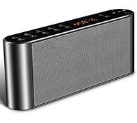 HGJHJJHK Altavoz portátil inalámbrico Altavoz Bluetooth Controladores duales MP3 Players FM Radio estéreo con Sonido HD, micrófono Incorporado, Audio de Alta definición y bajo Mejorado, Gris