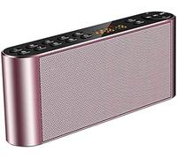 HGJHJJHK Altavoz portátil inalámbrico Altavoz Bluetooth Controladores duales Players MP3 FM Radio estéreo con Sonido HD, micrófono Incorporado, Audio de Alta definición y bajo Mejorado, Rosa