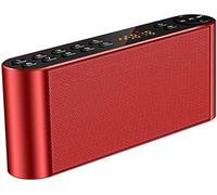 HGJHJJHK Altavoz portátil inalámbrico Altavoz Bluetooth Controladores duales Reproductores MP3 FM Radio estéreo con Sonido HD, micrófono Incorporado, Audio de Alta definición y bajo Mejorado, Rojo