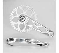 HGJHJJHK Bandeja de Bicicleta Plegable 170 mm MTB Aleación de Aluminio Bicicleta de cigüeñal Juego de Brazo 36T Bike Bike Hollow Bicycle Integrated Bicycle, Brillo Plateado, 170 mm-36t