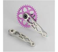 HGJHJJHK Bandeja de Bicicleta Plegable de cigüeñal de 170 mm MTB Aleación de Aluminio Biicle Bank Crank Juego 36T Road Bike Hollow Bicycle Integrated Bicycle Crank, Purple Matte, 170 mm-36t