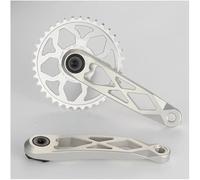 HGJHJJHK Bandeja de Bicicleta Plegable de cigüeñal de 170 mm MTB Aluminio Aluminio Biicle Bank Brak Arm 36T Road Bike Hollow Bicycle Integrated Bicycle Crank, Silver Matte, 170 mm-36t