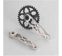HGJHJJHK Bandeja de Bicicleta Plegable de cigüeñal de 170 mm MTB Aluminio Aluminio Biicle Bank Crank Arm 36T Road Bike Hollow Bicycle Integrated Bicycle Byche, Negro Mate, 170 mm-36t