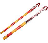 HGJHJJHK Barra de remolque de 5 toneladas, barra de remolque de acero de aleación resistente de 5000 kg con resorte amortiguador, compatible con coche, furgoneta, camión