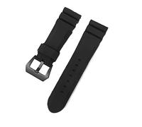 HGJHJJHK Correa de goma para Panerai 441 111 Strap para hombres Pulseras de silicona impermeable Accesorios de reloj 22 mm de 24 mm (color: botón de naranja, tamaño: 24 mm)