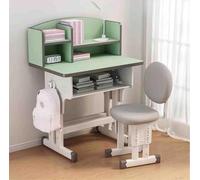 HGJHJJHK Descripción de Estudio de Altura Ajustable con Mesa de redacción de Silla con conexión 、 Cajón de Almacenamiento Descripción de Funciones múltiples con Silla Ajustable, Verde