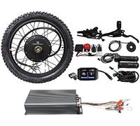 HGJHJJHK Ebike Kit de conversión 48V 3300W 60V 4200W 72V 5000W Rueda Trasera Trasera de 24 "Rueda de 24" con Pantalla de Color 100A y 750c +D 700 Discón hidráulico Freno +Alarma