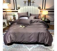 HGJHJJHK Juego de Funda nórdica para Cama, Funda nórdica de algodón con 2 Fundas de Almohada a Juego, Juego de sábanas de satén con Bordado de Lujo, 4 Piezas (Color: I, tamaño: King) (J Queen)