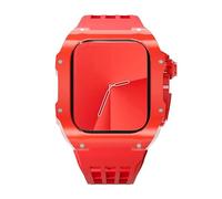 HGJHJJHK Kit de modificación de relojes transparentes de lujo para una banda de 45 mm de 44 mm estuche+correa de reloj, para iWatch 8/7/6/5/5/4/SE Accesorios de modificación de la serie