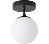 HGJHJJHK Lámpara de Techo de Negros E Semi Flush Montaje Luces de Techo de Vidrio Claro para la Sala de Estar Restaurante Café Bar Porca Balcón de Pasillo