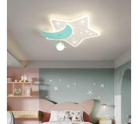 HGJHJJHK Lámpara de Techo LED Sala para niños lámpara de Techo Estrella Creativa Hierro acrílico Azul/lámpara Rosa Luces de Techo de la niña
