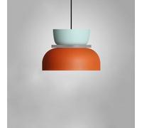 HGJHJJHK Lámparas de luz Colgante de macarrón de Estilo nórdico Simple Empalme Luces Colgantes de Metal lámpara de luz Colgante de Metal Ajustable para Sala de Estar lámpara de Isla de Barra, Naranja