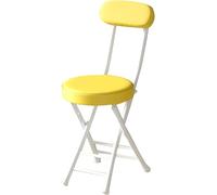 HGJHJJHK Paburas Plegables portátiles de 45 cm/18, Taburete de Desayuno de Cocina Plegable, Silla de Metal Acolchada Acolchada con reposapiés y reposapiés, Amarillo, un tamaño