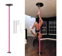HGJHJJHK Poste de Baile de Silicona Rosa portátil para el hogar, 2.3-3 m Stripper Stripper Pole Danza con Varilla de extensión, Barra de Entrenamiento giratoria y estática de 360 °