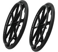 HGJHJJHK Rueda Trasera de Silla de Ruedas de 24 ", Accesorio Manual de Silla de Ruedas, Rueda Grande de reemplazo sólido, Negro (1 par)