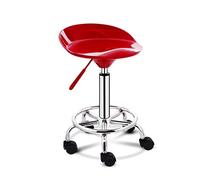 HGJHJJHK Taburete de Bar Giratorio Ajustable de Altura roja con Ruedas o Silla de Comedor de Disco para Oficina, salón, SPA, Pub, Barra de Desayuno (tamaño: 01) Decoration