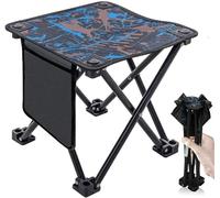 HGJHJJHK Taburete de Campamento Plegable portátil, Silla de Pesca pequeña para Acampar en escobillas de Pesca Liviana con pies Planos estables