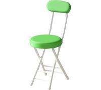 HGJHJJHK Taburete Plegable portátil de 45 cm/18 ", Taburete de Desayuno de Cocina Plegable, Silla de Metal Acolchada Acolchada con reposapiés y reposapiés, Verde, un tamaño