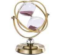 HGJHJJHK Temporizador de Reloj de Arena rotatable, Temporizador de Metal Triste, 60 miutas Temporizador de Reloj de Arena, decoración de Escritorio de la Sala del hogar, Arena púrpura