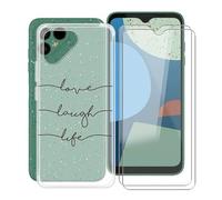HGJTF Funda para Fairphone 4 (6.3") + 2 X Protector de Pantalla, Ultrafino Translucent TPU Fundas Suave Silicona Antichoque Case Carcasa para Fairphone 4 - WN92