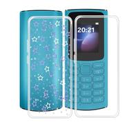 HGJTF Funda para Nokia 105 4G 2023 (1.8"), 2 Pezzi Antichoque Silicona Case, Ultrafino Anti Rasguño Suave TPU Bumper Protectora Carcasa para Nokia 105 4G 2023 - Transparente + XT35